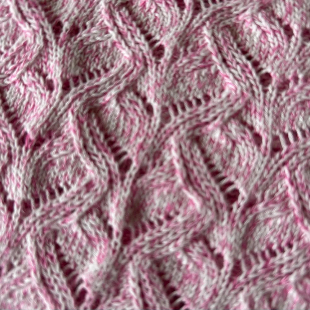 Talbots | Textured Linen Pale Pink Crewneck Sweater